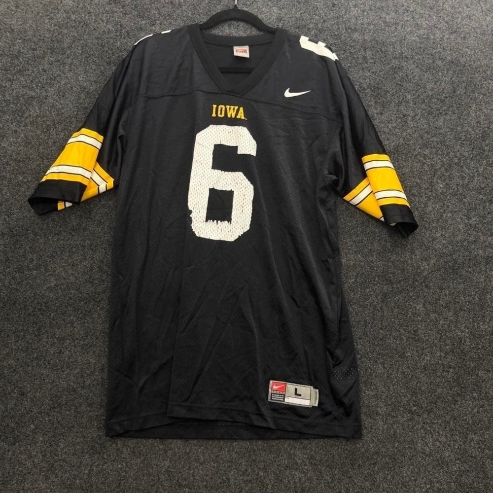 Nike Iowa Hawkeyes Football Jersey Men's Large Black Number 6